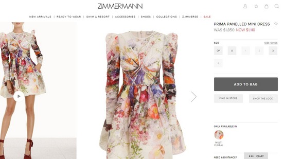 The price of the dress Katrina Kaif wore.&nbsp;(zimmermann.com)