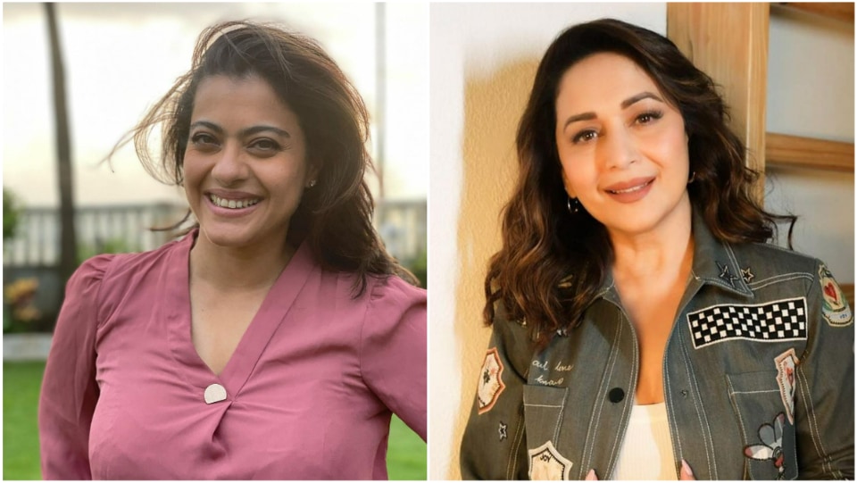 Madhuri Dixit shared a picture of Kajol as she wished her on her birthday. Madhuri Dixit shared a picture of Kajol as she wished her on her birthday.