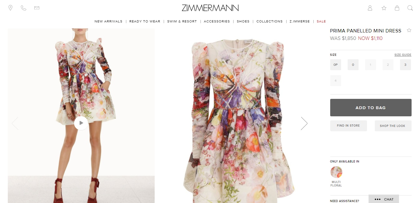 The price of the dress Katrina Kaif wore.&nbsp; (zimmermann.com)