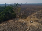 Deforestation in the Amazon broke all records for a six month period during the first half of 2022 as criminals seize public land expecting the areas to be legalized for agriculture.((AP Photo/Andre Penner, File))