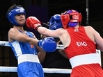 CWG 2022: Jaismine Lamboria in action for India.(AP)