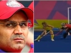 Virender Sehwag reacts to clock controversy in India women team's hockey semi-final(Getty Images | Twitter)