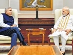 Prime Minister Narendra Modi with vice president-elect Jagdeep Dhankhar. Prime Minister Narendra Modi with vice president-elect Jagdeep Dhankhar.