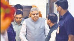 Jagdeep Dhankhar’s political career started in 1989, when he was elected as a MP on a Janata Dal ticket from the Lok Sabha seat of Jhunjhunu in Rajasthan. (Sanjeev Verma/HT Photo) Jagdeep Dhankhar’s political career started in 1989, when he was elected as a MP on a Janata Dal ticket from the Lok Sabha seat of Jhunjhunu in Rajasthan. (Sanjeev Verma/HT Photo)