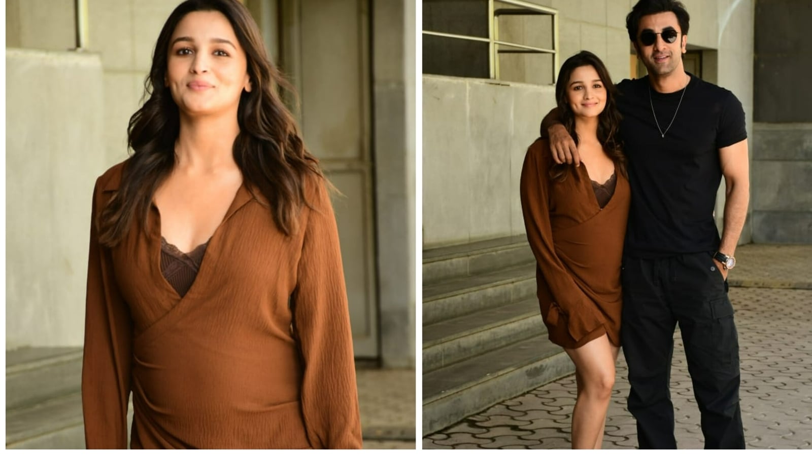 Alia Bhatt finally shows her baby bump as she poses with Ranbir Kapoor |  Bollywood - Hindustan Times