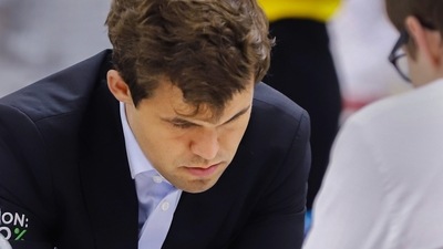 World Chess Champion Magnus Carlsen in action during the 44th Chess Olympiad (PTI) World Chess Champion Magnus Carlsen in action during the 44th Chess Olympiad (PTI)
