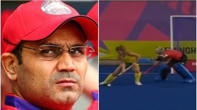 Virender Sehwag reacts to clock controversy in India women team's hockey semi-final (Getty Images | Twitter) Virender Sehwag reacts to clock controversy in India women team's hockey semi-final (Getty Images | Twitter)