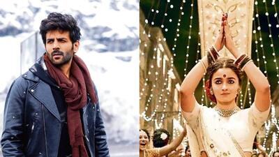 Stills from Bhool Bhulaiyaa 2 and Gangubai Kathiawadi. Stills from Bhool Bhulaiyaa 2 and Gangubai Kathiawadi.