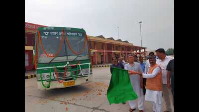 An AC bus service between Banda and Ayodhya being launched on Saturday. (Sourced)