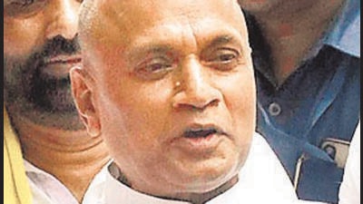 Patna, India - May 30, 2022: Union Steel Minister RCP Singh addresses a press conference at his residence, in Patna, Bihar, India, on Monday, May 30, 2022. (Photo by Santosh Kumar /Hindustan Times) Patna, India - May 30, 2022: Union Steel Minister RCP Singh addresses a press conference at his residence, in Patna, Bihar, India, on Monday, May 30, 2022. (Photo by Santosh Kumar /Hindustan Times)