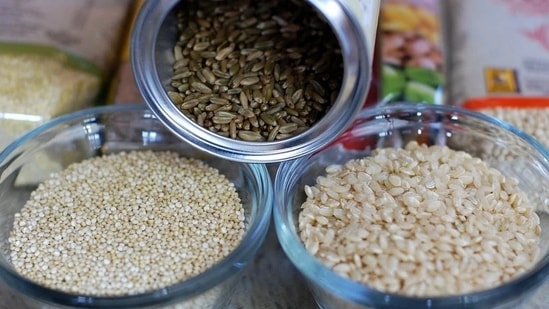 7. Whole grains (rice, wheat, ragi, and millets) are nutrient-dense - they ensure energy levels are maintained and support hormones for making breastmilk. (Pixabay)