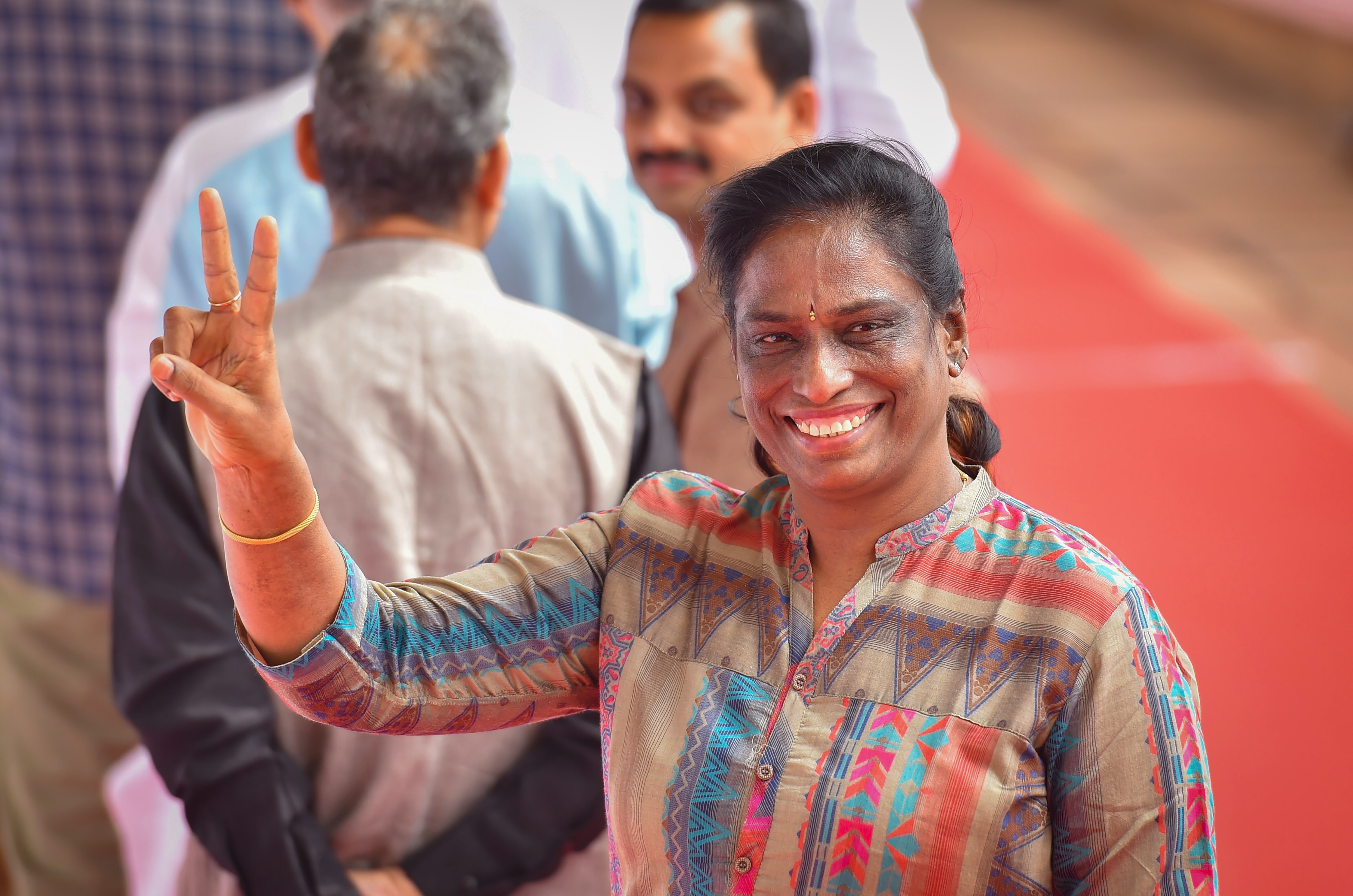 New Delhi: Rajya Sabha MP P.T. Usha arrives to cast her vote for the election of the Vice President, at Parliament House. (PTI) New Delhi: Rajya Sabha MP P.T. Usha arrives to cast her vote for the election of the Vice President, at Parliament House. (PTI)