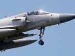 A Taiwan Air Force Mirage 2000-5 aircraft lands at Hsinchu Air Base in Hsinchu, Taiwan August 7, 2022.