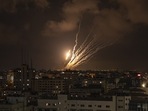 Rockets fired by Palestinian militants toward Israel, in Gaza City, Saturday, (AP) Rockets fired by Palestinian militants toward Israel, in Gaza City, Saturday, (AP)