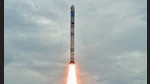 Isro launches the maiden flight of its small satellite launcher the SSLV-D1, in Sriharikota on Sunday. (ISRO Spaceflight Twitter) Isro launches the maiden flight of its small satellite launcher the SSLV-D1, in Sriharikota on Sunday. (ISRO Spaceflight Twitter)