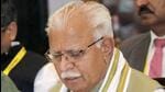 Haryana Chief Minister Manohar Lal Khattar participating in the 7th Governing Council meeting of NITI Aayog, in New Delhi on Sunday. (ANI) Haryana Chief Minister Manohar Lal Khattar participating in the 7th Governing Council meeting of NITI Aayog, in New Delhi on Sunday. (ANI)