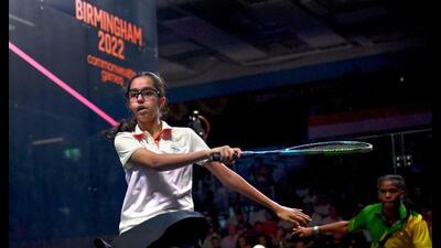 Anahat Singh has qualified for the women’s doubles pre-quarters along with partner, Sunayna Kuruvilla. (Photo: R Senthil Kumar/PTI)