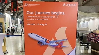 Akasa is India's newest private domestic carrier. (twitter.com/AkasaAir) Akasa is India's newest private domestic carrier. (twitter.com/AkasaAir)