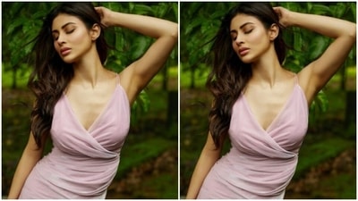 “Feeling like Jane Porter,” wrote Mouni in the caption as she posed for the outdoor photoshoot amidst the greenery. (Instagram/@imouniroy)