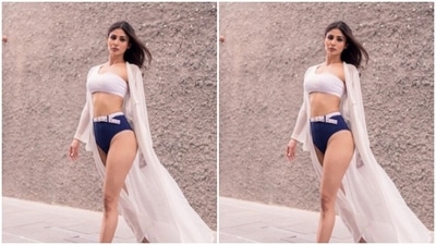 Mouni’s fashion diaries are just too good. A few days back, Mouni gave us major swimsuit fashion goals in a white and blue bikini. (Instagram/@imouniroy)