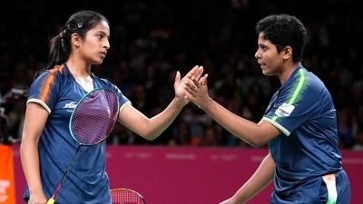 Gayatri Gopichand (R) with Treesa Jolly (AP) Gayatri Gopichand (R) with Treesa Jolly (AP)