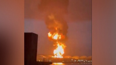 The lightning strike set off a massive fire. (ANI) The lightning strike set off a massive fire. (ANI)