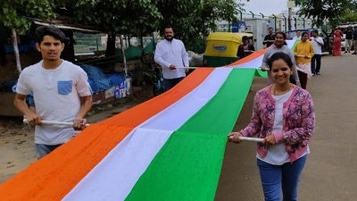 ‘Azadi Ka Amrit Mahotsav’ campaign by HSR Layout citizens in Bengaluru (Twitter) ‘Azadi Ka Amrit Mahotsav’ campaign by HSR Layout citizens in Bengaluru (Twitter)
