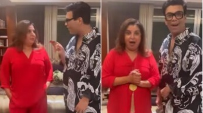 Karan Johar shared a video with Farah Khan. Karan Johar shared a video with Farah Khan.