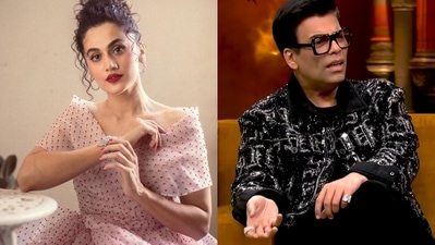 Taapsee Pannu on Karan Johar's Koffee With Karan 7. Taapsee Pannu on Karan Johar's Koffee With Karan 7.
