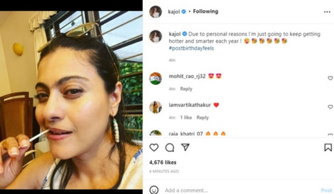 Kajol shares a new picture on Instagram. Kajol shares a new picture on Instagram.
