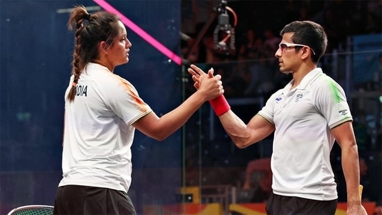 Dipika Pallikal and Saurav Ghosal(Twitter)