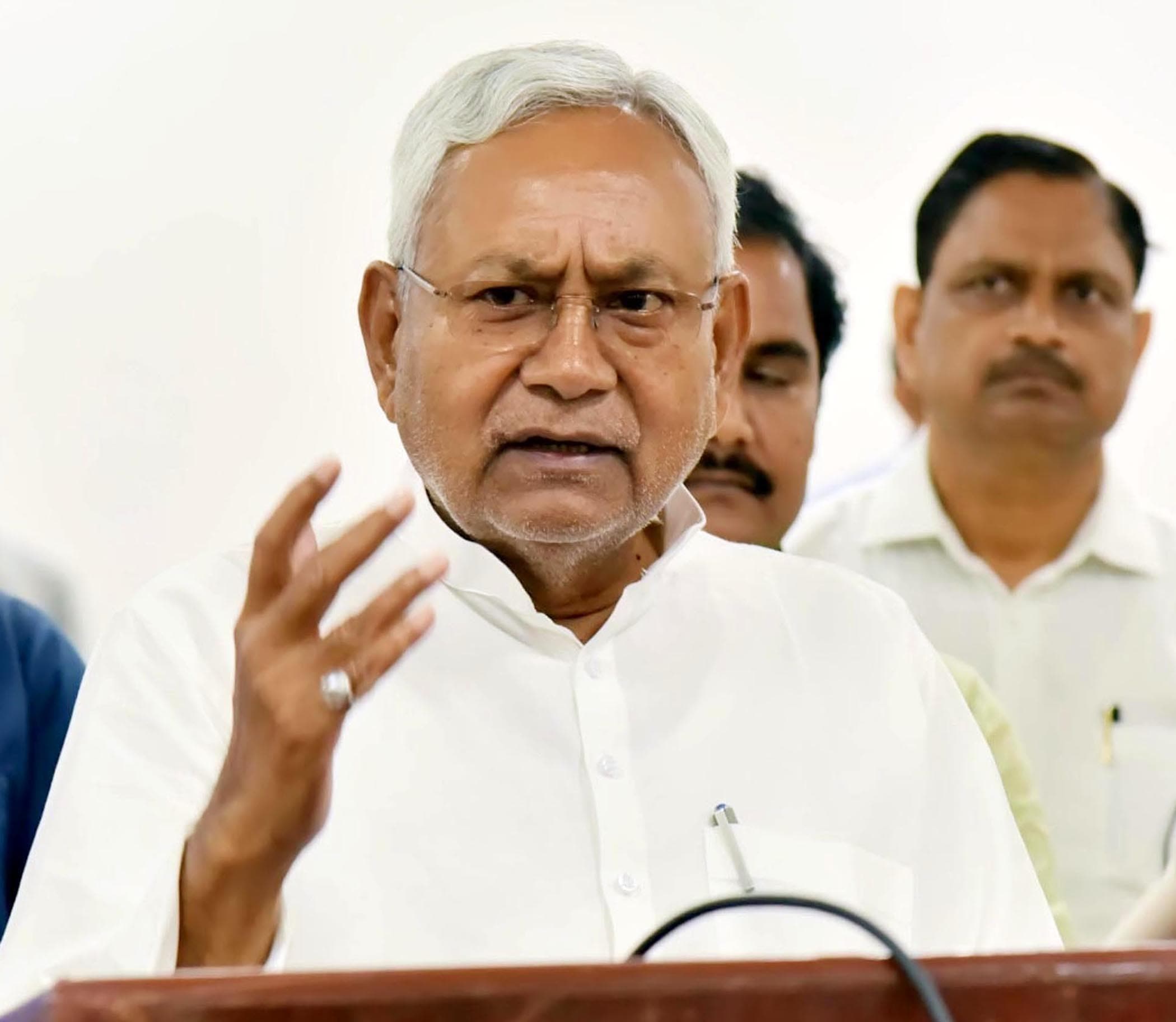 File photo of Bihar chief minister Nitish Kumar.