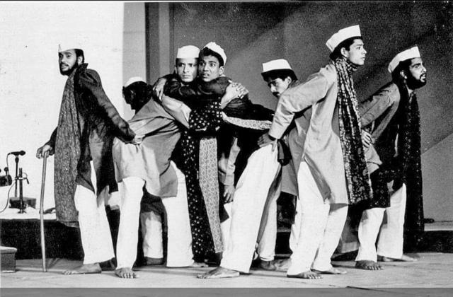 Actors Adil Hussain and Annup Sonii as part of a play at the National School of Drama. Actors Adil Hussain and Annup Sonii as part of a play at the National School of Drama.