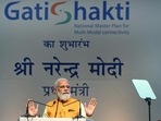 Prime Minister Narendra Modi at the launch of PM Gati Shakti. (HT PHOTO/File)