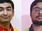 JEE main UP toppers Saumitra Garg (Left) and Kanishk Sharma  (Combo image)(designer from Handout)