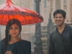 Mrunal Thakur and Dulquer Salmaan in Sita Ramam.