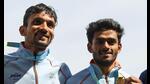 Men's triple jump gold medalist Eldhose Paul and silver medalist Abdulla Aboobacker Narangolintevida (L), Birmingham on August 6, 2022 (ANI) Men's triple jump gold medalist Eldhose Paul and silver medalist Abdulla Aboobacker Narangolintevida (L), Birmingham on August 6, 2022 (ANI)