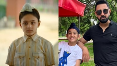 Ahmad Ibn Umar as young Aamir Khan in Laal Singh Chaddha (L); Gippy Grewal with son Shinda. Ahmad Ibn Umar as young Aamir Khan in Laal Singh Chaddha (L); Gippy Grewal with son Shinda.