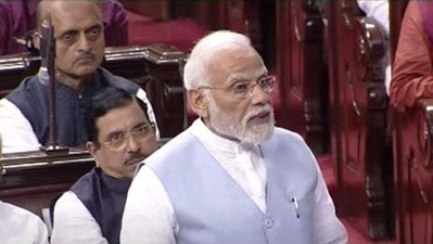 PM Modi honours Venkaiah Naidu in the farewell speech.&nbsp;