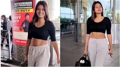 Anjali Arora pictured at Mumbai airport. Anjali Arora pictured at Mumbai airport.