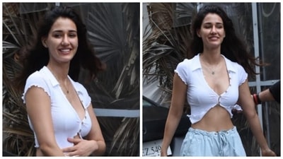 In the end, Disha chose nude lip shade, sleek black eyeliner, glowing skin, blushed cheeks and mascara on the lashes for the glam picks with her attire for the outing. The style statement is a favourite among many celebrities, including Gigi Hadid, Bella Hadid and more, for casual outings. So, don't forget to take tips from the star. (HT Photo/Varinder Chawla) In the end, Disha chose nude lip shade, sleek black eyeliner, glowing skin, blushed cheeks and mascara on the lashes for the glam picks with her attire for the outing. The style statement is a favourite among many celebrities, including Gigi Hadid, Bella Hadid and more, for casual outings. So, don't forget to take tips from the star. (HT Photo/Varinder Chawla)