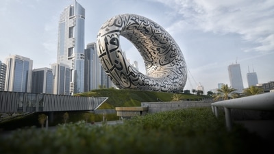 Museum of the Future, Dubai: Located in the Financial District of Dubai, UAE, this museum has been all over social media ever since it got inaugurated on February 22 2022. It was founded by the Dubai Future Foundation. It is an exhibition space for innovative and futuristic ideologies, services, and products. (Unsplash) Museum of the Future, Dubai: Located in the Financial District of Dubai, UAE, this museum has been all over social media ever since it got inaugurated on February 22 2022. It was founded by the Dubai Future Foundation. It is an exhibition space for innovative and futuristic ideologies, services, and products. (Unsplash)