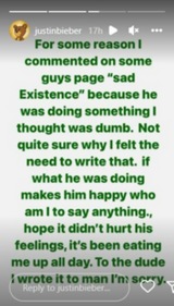Justin Bieber apologises to a fan. Justin Bieber apologises to a fan.