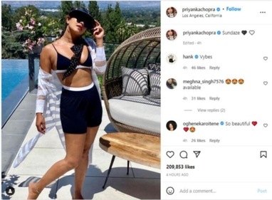 Priyanka also shared a picture of herself.