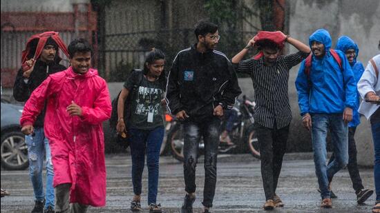 Light rain was reported in Pashan area on Monday. (Shankar Narayan/HT PHOTO)