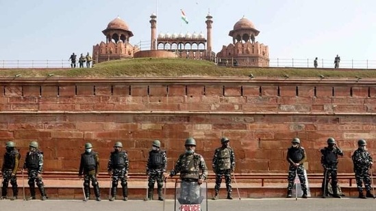 More than 10,000 police personnel would be deployed around the historic Red Fort on the occasion of the 75th Independence Day.(REUTERS)