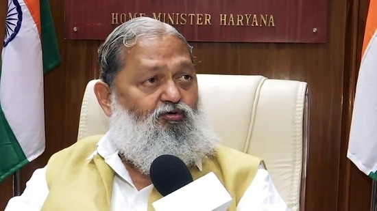 File photo of Haryana home minister Anil Vij.(ANI) File photo of Haryana home minister Anil Vij.(ANI)