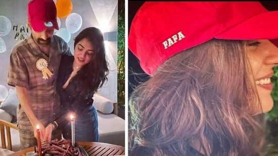 Nazriya Nazim celebrates 40th birthday of Fahadh Faasil. 