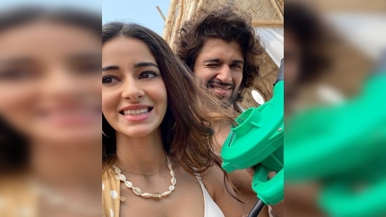 Ananya Panday wrote a hilarious post that read post, "Expectation vs. Reality was tryna have my Heroine moment but I got attacked by feathers and my hair got stuck in the blower instead."(Instagram/@ananyapanday)