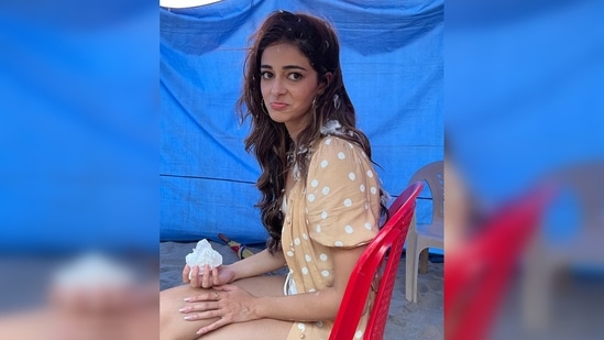 In this photo, Ananya Panday gets captured candid while she looks at the camera and makes a puppy face.(Instagram/@ananyapanday)